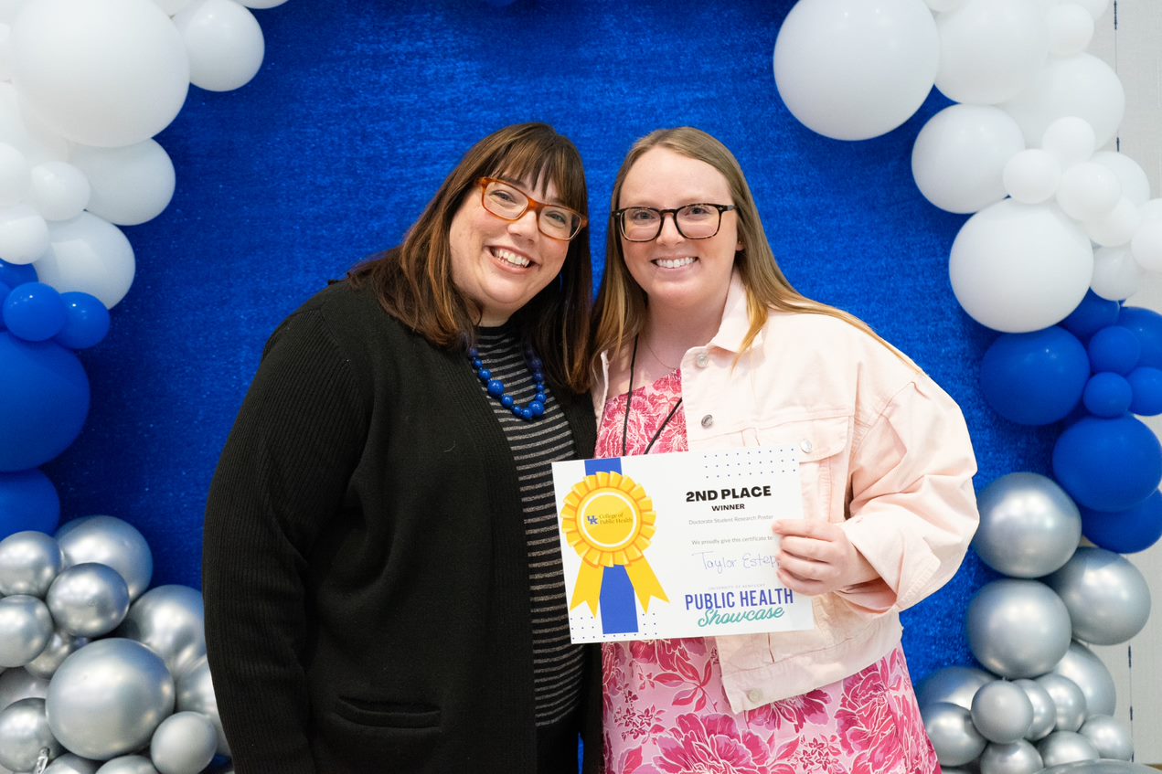 Student Taylor Estepp pictured with Dean Heather Bush
