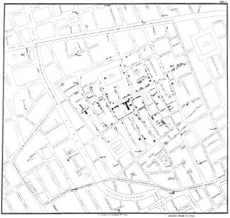 a map of Southhampton in London in 1854